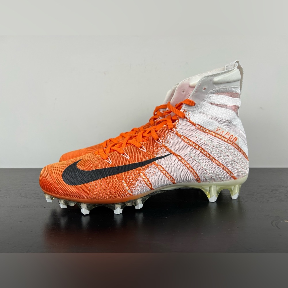 Men’s Nike Vapor Untouchable 3 Elite Orange White Football Cleats AO3006-118